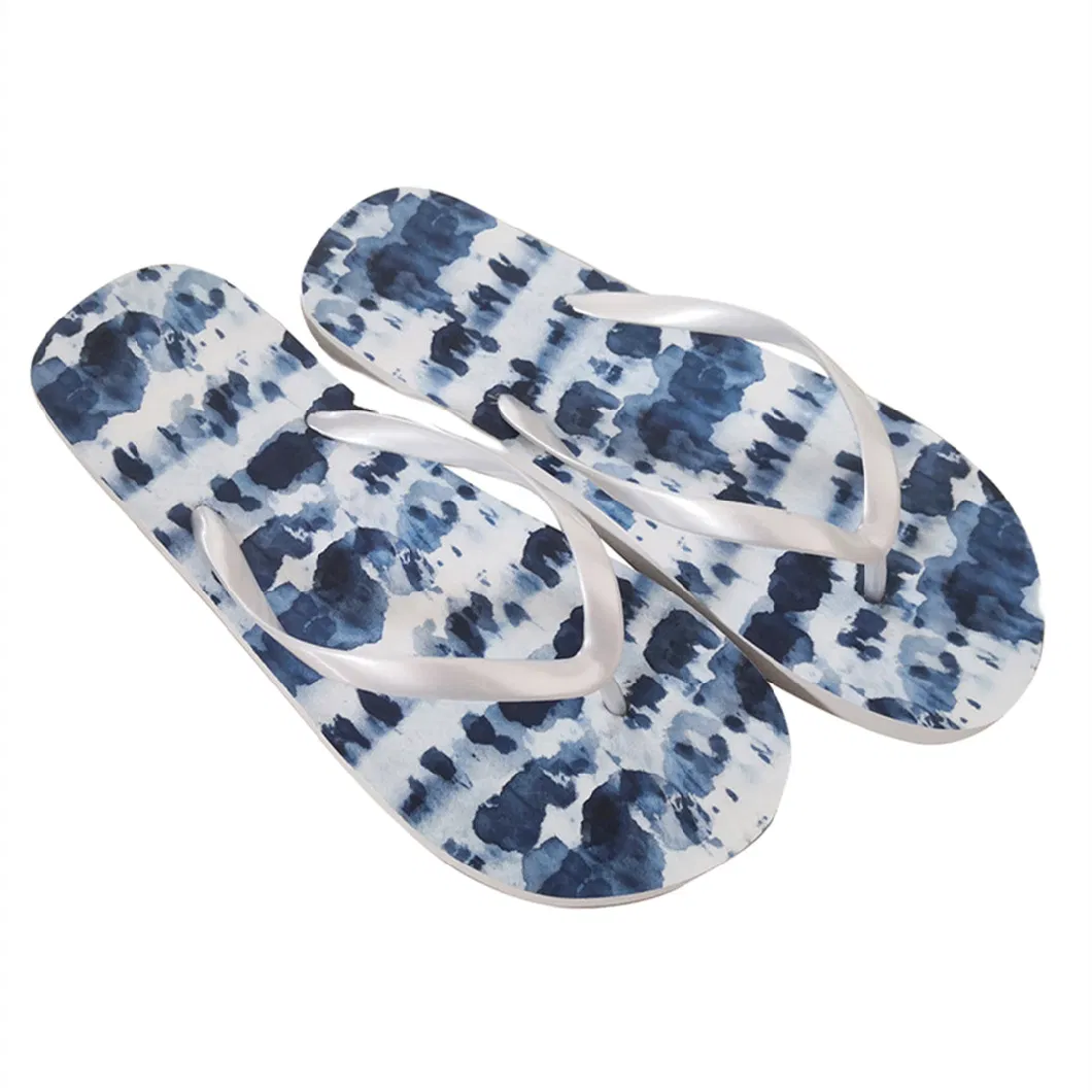 Latest Design Cheap Wholesale Custom Printed Adults Women PE Flip Flops 2023